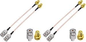 2PCS RG316 SMA to PL259 SO239 Coax Cable, SMA Female to UHF Female Coaxial Cable 6inch(15cm) CB Radio Pigtail Jumper Extension Cable for GPS, Antenna (Pack of 2) 2PCS RG316 SMA to PL259 SO239 Coax Cable, SMA Female to UHF Female Coaxial Cable 6inch(15cm) CB Radio Pigtail Jumper Extension Cable for GPS, Antenna (Pack of 2)