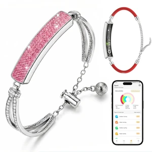 Smart Bracelet for Women, Step Counter Fitness Tracker Jewelry Bracelet Design, Step Counter, Sleep Tracking, 1ATM Water Resistant, Multi-Sport Modes, No Subscription, 2 Bands Smart Bracelet for Women, Step Counter Fitness Tracker Jewelry Bracelet Design, Step Counter, Sleep Tracking, 1ATM Water Resistant, Multi-Sport Modes, No Subscription, 2 Bands