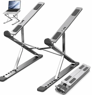 Adjustable Foldable Portable Laptop Stand for Desk Gray Computer stand;Portable notebook riser; foldable computer holder for 1015 inch devices Adjustable Foldable Portable Laptop Stand for Desk Gray Computer stand;Portable notebook riser; foldable computer holder for 1015 inch devices