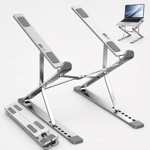 Adjustable Foldable Portable Laptop Stand for Desk Silver Computer stand;Portable notebook riser; foldable computer holder for 1015 inch devices Adjustable Foldable Portable Laptop Stand for Desk Silver Computer stand;Portable notebook riser; foldable computer holder for 1015 inch devices