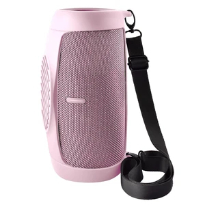 Silicone Case Cover for JBL Charge 5 Portable Bluetooth Speaker Travel Gel Soft Skin,Waterproof Rubber Carrying Pouch with Strap (Pink) Silicone Case Cover for JBL Charge 5 Portable Bluetooth Speaker Travel Gel Soft Skin,Waterproof Rubber Carrying Pouch with Strap (Pink)