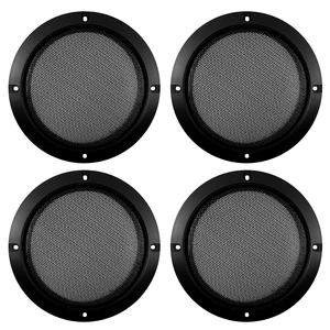 Chinflly Speaker Covers with Metal Mesh, 4 Pcs 5 Inch Black Grills Cover Plastic Frame, Mesh Ceiling Speaker Grills Cover, with Mounting Screws, for Home Audio Car Speakers Chinflly Speaker Covers with Metal Mesh, 4 Pcs 5 Inch Black Grills Cover Plastic Frame, Mesh Ceiling Speaker Grills Cover, with Mounting Screws, for Home Audio Car Speakers
