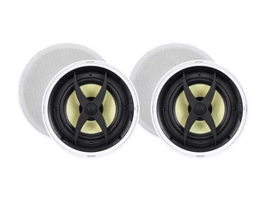 2 Way in-Ceiling Speakers - 8 Inch (Pair) with Aramid Fiber and Titanium Silk Drivers - Caliber Slim Series 2 Way in-Ceiling Speakers - 8 Inch (Pair) with Aramid Fiber and Titanium Silk Drivers - Caliber Slim Series