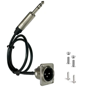 Premium XLR Pass Through Cable, No Solder, for Stage Box, Patch Panel, Floor Box - No Solder for Pro Audio Installations (XLR Male to 1/4" TRS) Premium XLR Pass Through Cable, No Solder, for Stage Box, Patch Panel, Floor Box - No Solder for Pro Audio Installations (XLR Male to 1/4" TRS)