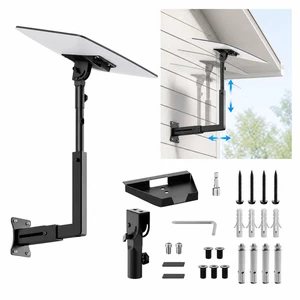 Wall Mount for Starlink Gen 3, Adjustable Long Eave Mount for Standard 4/4X Extendable 18.5-25.6in Arm, 60-80° Tilt. Rustproof Weatherproof Steel for Concrete/Wood. Easy Install with Tools Wall Mount for Starlink Gen 3, Adjustable Long Eave Mount for Standard 4/4X Extendable 18.5-25.6in Arm, 60-80° Tilt. Rustproof Weatherproof Steel for Concrete/Wood. Easy Install with Tools