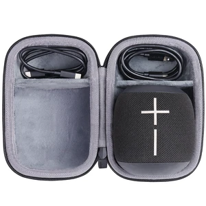 Hard Case for Ultimate Ears WONDERBOOM 4/3/2/Play Speaker, Black Small Portable Wireless Bluetooth Speaker Compatible, Shockproof EVA Storage Bag with Accessory Compartment Hard Case for Ultimate Ears WONDERBOOM 4/3/2/Play Speaker, Black Small Portable Wireless Bluetooth Speaker Compatible, Shockproof EVA Storage Bag with Accessory Compartment