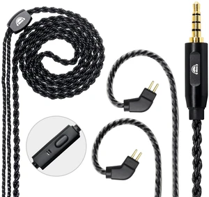 2 Pin Detachable Earphone Replacement Cable, 6 Core OFC Upgrade Cable for KZ ES4, ED16, ZS5, ZS6, ZSR, ZST, ZS10 with Mic 2 Pin Detachable Earphone Replacement Cable, 6 Core OFC Upgrade Cable for KZ ES4, ED16, ZS5, ZS6, ZSR, ZST, ZS10 with Mic