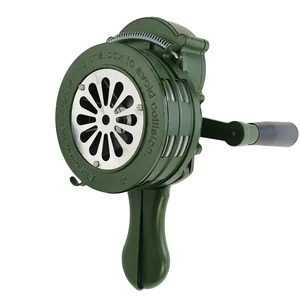 Handheld Air Raid Siren 110dB Crank Manual Emergency Alarm Aluminium alloy body for durability Manual crank operation Handheld Air Raid Siren 110dB Crank Manual Emergency Alarm Aluminium alloy body for durability Manual crank operation