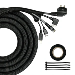 Cable Management Sleeve,10ft 1/2in Cord Protectors from Pets No Chew Braided Wire Loom Automotive, Split Loom Tubing, Mesh Cable Sleeve for USB Cable Power Cord Audio Cable Cord Organizer Cable Management Sleeve,10ft 1/2in Cord Protectors from Pets No Chew Braided Wire Loom Automotive, Split Loom Tubing, Mesh Cable Sleeve for USB Cable Power Cord Audio Cable Cord Organizer