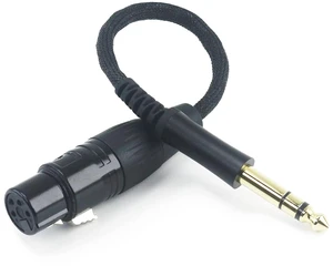1/4" TRS 6.35mm Male to 4-pin XLR Balanced Female Headphone Audio Adapter Cable 6N OCC Copper Single Crystal Silver Plated Wires 1/4" TRS 6.35mm Male to 4-pin XLR Balanced Female Headphone Audio Adapter Cable 6N OCC Copper Single Crystal Silver Plated Wires