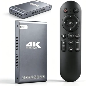 Ultra HD 4K@60Hz Digital Media Player & HDD Enclosure 2-in-1 Media Player with USB Type-C Drive/SD Card Ports, Digital Signage, MP4, H.265/HEVC, Looping Auto Playback, HDMI/AV Output Ultra HD 4K@60Hz Digital Media Player & HDD Enclosure 2-in-1 Media Player with USB Type-C Drive/SD Card Ports, Digital Signage, MP4, H.265/HEVC, Looping Auto Playback, HDMI/AV Output