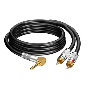 3.5mm to RCA Cable, Aux Stereo Audio Adapter Jack 1/8 to RCA Audio Y Cord for Headphone,MP3,Tablet,Speaker,MP3,HDTV,Phone,Black,9.8FT 3.5mm to RCA Cable, Aux Stereo Audio Adapter Jack 1/8 to RCA Audio Y Cord for Headphone,MP3,Tablet,Speaker,MP3,HDTV,Phone,Black,9.8FT