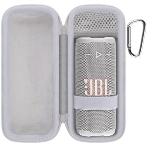 Hard Travel Case for JBL Grip Compact Bluetooth Speaker, White Portable Protective Storage, Built-In Carabiner, Comfortable Carrying, Smooth Zipper, Soft Inner Lining Hard Travel Case for JBL Grip Compact Bluetooth Speaker, White Portable Protective Storage, Built-In Carabiner, Comfortable Carrying, Smooth Zipper, Soft Inner Lining