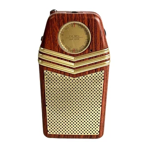 Retro Portable Transistor Pocket AM FM Radio, RETRO-1958, Wood Telescoping Antenna, High-Fidelity Speaker, Headphone Jack, Battery Operated, Classic 1950s Design Retro Portable Transistor Pocket AM FM Radio, RETRO-1958, Wood Telescoping Antenna, High-Fidelity Speaker, Headphone Jack, Battery Operated, Classic 1950s Design