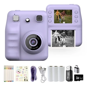 Kids Instant Print Camera for Girls Boys Christmas Birthday Gift (Purple) Digital Camera with 1080p Videos, Print Paper and 32GB Card, Portable Travel Cameras Toy for 3, 4, 5-12 Year Old Girls Boy Kids Instant Print Camera for Girls Boys Christmas Birthday Gift (Purple) Digital Camera with 1080p Videos, Print Paper and 32GB Card, Portable Travel Cameras Toy for 3, 4, 5-12 Year Old Girls Boy