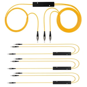 4PCS Fiber Optic Cable Splitter with 1 to 2 Distribution Channel 50:50 Ratio Wiring Coupler for GPON,FTTH,CATV System (FC-UPC 1 to 2) 4PCS Fiber Optic Cable Splitter with 1 to 2 Distribution Channel 50:50 Ratio Wiring Coupler for GPON,FTTH,CATV System (FC-UPC 1 to 2)
