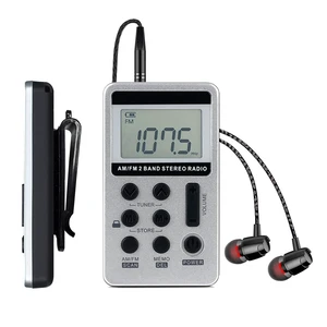 Personal Portable AM FM Radio, Mini Radio with Excellent Reception Rechargeable, Digital Tuning LCD Display, Stereo Headphones, Back Clip, Pocket Radio for Walking, Jogging Personal Portable AM FM Radio, Mini Radio with Excellent Reception Rechargeable, Digital Tuning LCD Display, Stereo Headphones, Back Clip, Pocket Radio for Walking, Jogging