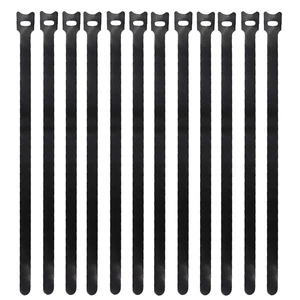 50Pcs 12" x 1/2" Reusable Cable Ties Microfiber Cloth Hook and Loop Straps Black Network Wire Management Organizer, Length 12 inches, Width 1/2 inch 50Pcs 12" x 1/2" Reusable Cable Ties Microfiber Cloth Hook and Loop Straps Black Network Wire Management Organizer, Length 12 inches, Width 1/2 inch