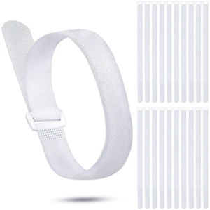 20 Pcs 1 x 20" Adjustable Fastening Cable Straps, White Multi-purpose Hook and Loop Cord Ties Set, Reusable Nylon Securing Cord Ties for Organizer or Storage 20 Pcs 1 x 20" Adjustable Fastening Cable Straps, White Multi-purpose Hook and Loop Cord Ties Set, Reusable Nylon Securing Cord Ties for Organizer or Storage