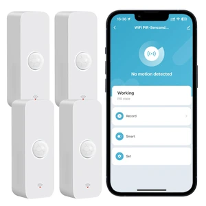 WiFi Motion Sensor: Smart Motion Detector with App Alerts, Wireless Contact Sensor for Smart Home Automation, Compatible with Alexa Echo (4 Pack) WiFi Motion Sensor: Smart Motion Detector with App Alerts, Wireless Contact Sensor for Smart Home Automation, Compatible with Alexa Echo (4 Pack)