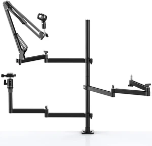 Live Broadcast Boom Arm, ULANZI Flexible Desk Mount Camera Arm Clamp Webcam Stand, Microphone Boom Arm for Blue Yeti Snowball Yeti Nano, Webcam, Camera, LED Light, Voice Recording, Podcasting Live Broadcast Boom Arm, ULANZI Flexible Desk Mount Camera Arm Clamp Webcam Stand, Microphone Boom Arm for Blue Yeti Snowball Yeti Nano, Webcam, Camera, LED Light, Voice Recording, Podcasting