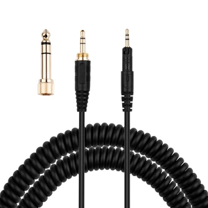 ATH-M50x Cable, Replacement Coiled AUX Cord for Audio-Technica ATH-M40x For ATH-M70x Headphone, with 1/4 inch Adapter, 4ft to 10ft ATH-M50x Cable, Replacement Coiled AUX Cord for Audio-Technica ATH-M40x For ATH-M70x Headphone, with 1/4 inch Adapter, 4ft to 10ft