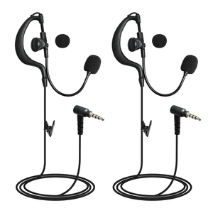 Referee Communication Headset 3.5mm Wired Headphone with Boom Microphone Coms Ear Piece for Ejeas Intercom Radios v4 v6 pro (G Shape,2Pack) Referee Communication Headset 3.5mm Wired Headphone with Boom Microphone Coms Ear Piece for Ejeas Intercom Radios v4 v6 pro (G Shape,2Pack)