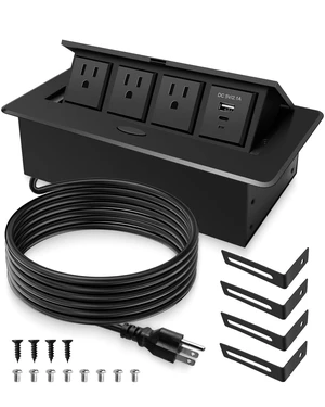 Pop Up Conference Table Power Outlet with Type-C PD18W, USB A, 3 AC Outlets 45° Pop-Up Desktop Power Hub with PD18W Type-C, USB A & 3 AC Outlets for Office, Conference Room and Home Use Pop Up Conference Table Power Outlet with Type-C PD18W, USB A, 3 AC Outlets 45° Pop-Up Desktop Power Hub with PD18W Type-C, USB A & 3 AC Outlets for Office, Conference Room and Home Use
