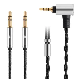 Monitor Headphone Cable,Dual 3.5mm Over-Ear Headphone Wire,High Purity Oxygen Free Copper AUX Cord Compatible with Hifiman HE560 Meze 105 AER MDR Z1R for Musicians Audiophiles 2.5mm Monitor Headphone Cable,Dual 3.5mm Over-Ear Headphone Wire,High Purity Oxygen Free Copper AUX Cord Compatible with Hifiman HE560 Meze 105 AER MDR Z1R for Musicians Audiophiles 2.5mm