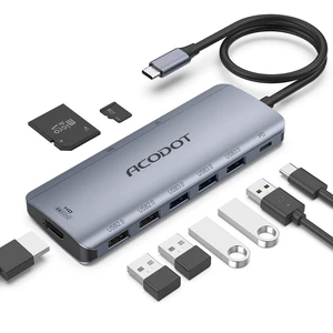 9-in-1 USB C Hub Multiport Adapter, 4K@60Hz USBC to HDMI Splitter 100W Max PD, 5 USB Data Ports (3×5Gbps + 2×USB 2.0), SD/TF Card Reader, for Laptops/Mac and Other Type C Devices(Light Grey) 9-in-1 USB C Hub Multiport Adapter, 4K@60Hz USBC to HDMI Splitter 100W Max PD, 5 USB Data Ports (3×5Gbps + 2×USB 2.0), SD/TF Card Reader, for Laptops/Mac and Other Type C Devices(Light Grey)