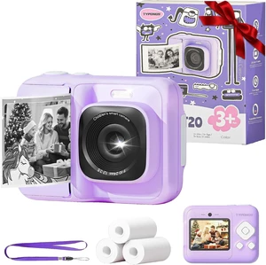 Instant Print Kids Camera, 1080P HD Video Digital Camera, Violet Kids Camera with 3 rolls of Print Paper & 32G Card, Toddler Camera for 4-12 Years Old, ideal Christmas Birthday Gifts Instant Print Kids Camera, 1080P HD Video Digital Camera, Violet Kids Camera with 3 rolls of Print Paper & 32G Card, Toddler Camera for 4-12 Years Old, ideal Christmas Birthday Gifts