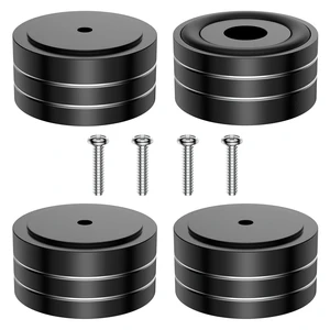 4 Pcs HiFi Speaker Isolation Feet 40x20mm Aluminum Speaker Spike Pad for Turntable, Subwoofers, Amplifier, HiFi Devices, Dac, Recorder, Cd (Black) 4 Pcs HiFi Speaker Isolation Feet 40x20mm Aluminum Speaker Spike Pad for Turntable, Subwoofers, Amplifier, HiFi Devices, Dac, Recorder, Cd (Black)
