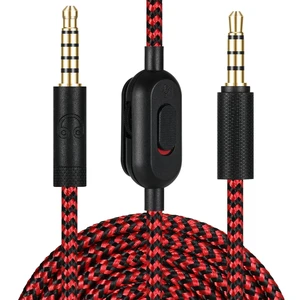 Replacement Audio Cable for G433 Headphones,Aux Cord Braided Wire with Volume Control &Mic Mute Compatible with Logitech G Pro X G Pro G233 Gaming Headsets (Red) Replacement Audio Cable for G433 Headphones,Aux Cord Braided Wire with Volume Control &Mic Mute Compatible with Logitech G Pro X G Pro G233 Gaming Headsets (Red)