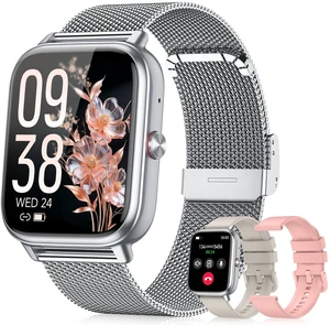 Smart Watch for Women Men- 1000mAh Battery Answer/Make Call, Fitness Step Tracker Watch with Sleep Monitor/Activity Counter/110+ Sport Mode for Andriod iPhone iOS Compatible - 3 Straps Smart Watch for Women Men- 1000mAh Battery Answer/Make Call, Fitness Step Tracker Watch with Sleep Monitor/Activity Counter/110+ Sport Mode for Andriod iPhone iOS Compatible - 3 Straps