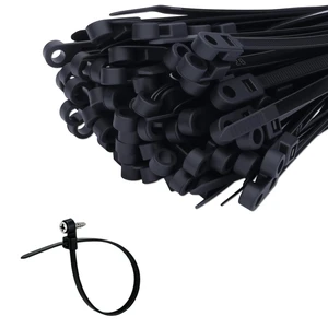 100PCS 10 Inch Zip Ties with Screw Hole, 75lbs Tensile Strength Heavy Duty, Mountable Cable Ties for Indoor & Outdoor Use, Black Nylon Universal Cable Tie Buckle, UV 100PCS 10 Inch Zip Ties with Screw Hole, 75lbs Tensile Strength Heavy Duty, Mountable Cable Ties for Indoor & Outdoor Use, Black Nylon Universal Cable Tie Buckle, UV