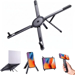 4-in-1 Foldable Laptop Stand with N52 Magnetic Phone Holder, Portable Aluminum Computer Stand for MacBook/ iPad/ Tablet, Adjustable Ergonomic Desk Stand for Home Office College Dorm & Travel Giftable 4-in-1 Foldable Laptop Stand with N52 Magnetic Phone Holder, Portable Aluminum Computer Stand for MacBook/ iPad/ Tablet, Adjustable Ergonomic Desk Stand for Home Office College Dorm & Travel Giftable
