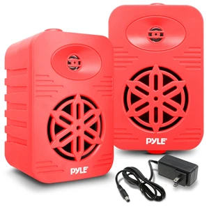 Usa Bluetooth Indoor Outdoor Speakers Pair - 300 Watt Dual Waterproof 4 2-Way Full Range Speaker System w/ 1/2 High Compliance Polymer Tweeter Home,Boat, Marine,Deck, Patio,Poolside - PDWRBT46RD Usa Bluetooth Indoor Outdoor Speakers Pair - 300 Watt Dual Waterproof 4 2-Way Full Range Speaker System w/ 1/2 High Compliance Polymer Tweeter Home,Boat, Marine,Deck, Patio,Poolside - PDWRBT46RD