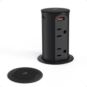 Pop Up Outlet for Countertop 2.5-Inch,Recessed Power Strip,20W USB C,4 Outlets,Space Saver for Kitchen,Office Desk,Tamper Resistant Receptacle,ETL Listed (Black, USB-20W) Pop Up Outlet for Countertop 2.5-Inch,Recessed Power Strip,20W USB C,4 Outlets,Space Saver for Kitchen,Office Desk,Tamper Resistant Receptacle,ETL Listed (Black, USB-20W)