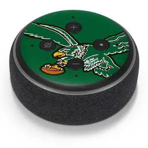 Decal Audio Skin Compatible with Amazon Echo Dot 3 - Officially Licensed NFL Philadelphia Eagles Retro Logo Design Decal Audio Skin Compatible with Amazon Echo Dot 3 - Officially Licensed NFL Philadelphia Eagles Retro Logo Design