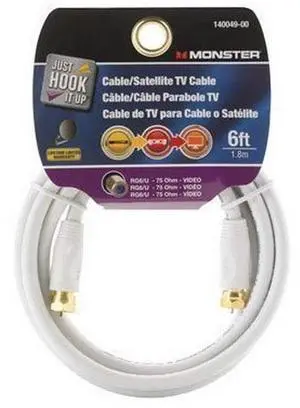 International Monster Cable Video Coaxial Cable Digital 75 Ohm 6 ' Carded International Monster Cable Video Coaxial Cable Digital 75 Ohm 6 ' Carded