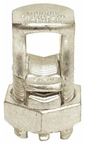 Products 90420 Split Bolt Connector with Spacer, Dual Rate for Copper and Aluminum Conductors, 3/0 AWG, 2/0-2/0 Max Run to Max Tap, 385inlb Torque, 2-Pack Products 90420 Split Bolt Connector with Spacer, Dual Rate for Copper and Aluminum Conductors, 3/0 AWG, 2/0-2/0 Max Run to Max Tap, 385inlb Torque, 2-Pack