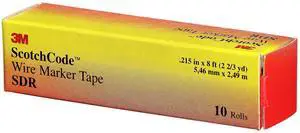 ScotchCode Wire Marker Tape Refill Roll SDR-MC, 10 Rolls, Multi-Color | Use with ScotchCode STD Tape Dispensers, For Marking Wire and Cables, Electrical Cable Management ScotchCode Wire Marker Tape Refill Roll SDR-MC, 10 Rolls, Multi-Color | Use with ScotchCode STD Tape Dispensers, For Marking Wire and Cables, Electrical Cable Management