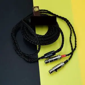 16 core 4pin 7n OCC 6.35 6.5mm Stereo Monitor Earphone Headphone Upgrade Cable Silver Plated for Audeze LCD 3 LCD-2 LCD2 LCD-4 (2.5m(8.2ft), Black) 16 core 4pin 7n OCC 6.35 6.5mm Stereo Monitor Earphone Headphone Upgrade Cable Silver Plated for Audeze LCD 3 LCD-2 LCD2 LCD-4 (2.5m(8.2ft), Black)