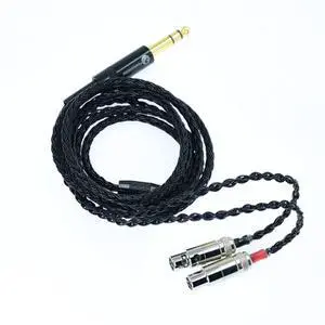 16 core 4pin 7n OCC 6.35 6.5mm Stereo Monitor Earphone Headphone Upgrade Cable Silver Plated for Audeze LCD 3 LCD-2 LCD2 LCD-4 (1.5m(4.92ft), Black) 16 core 4pin 7n OCC 6.35 6.5mm Stereo Monitor Earphone Headphone Upgrade Cable Silver Plated for Audeze LCD 3 LCD-2 LCD2 LCD-4 (1.5m(4.92ft), Black)