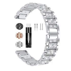 Compatible with SOMTLERK A221/AGPTEK LW11/Kuizil T70/zakotu Y66/Woneligo W13/RUIMEN D1 H1/ENOMIR IDW19 Band for Women Quick Release Bracelet Bling Metal Strap Stainless Steel Metal Jewelry Bangle Wris Compatible with SOMTLERK A221/AGPTEK LW11/Kuizil T70/zakotu Y66/Woneligo W13/RUIMEN D1 H1/ENOMIR IDW19 Band for Women Quick Release Bracelet Bling Metal Strap Stainless Steel Metal Jewelry Bangle Wris