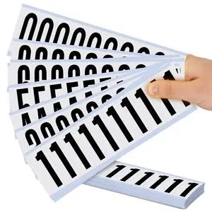"Numbers 0-9" Mylar Adhesive Number Labels Kit | 10 Cards/Kit, 0.875" x 2.25", Made in USA "Numbers 0-9" Mylar Adhesive Number Labels Kit | 10 Cards/Kit, 0.875" x 2.25", Made in USA