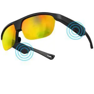 Polarized Bluetooth Smart Sunglasses with Built-in Mic, Open-Ear Audio, IP65 Waterproof & 5-Hour Battery (Gold) Polarized Bluetooth Smart Sunglasses with Built-in Mic, Open-Ear Audio, IP65 Waterproof & 5-Hour Battery (Gold)