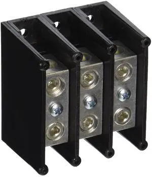 63000 Aluminum Open Style Mini Box to Box Power Distribution Block with 3-Pole and 1 Stud, 2/0-#14 Wire Size, 185 Ampere 63000 Aluminum Open Style Mini Box to Box Power Distribution Block with 3-Pole and 1 Stud, 2/0-#14 Wire Size, 185 Ampere