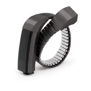Twist-O-Flex Metal Expansion Stainless Steel Stretch Band Replacement for The Fitbit Alta and Alta HR in Brushed Silver and Black by Twist-O-Flex Metal Expansion Stainless Steel Stretch Band Replacement for The Fitbit Alta and Alta HR in Brushed Silver and Black by