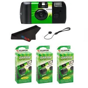 QuickSnap Flash 400 One-Time-Use Camera with Cap Keeper... (3 Pack (QuickSnap)) QuickSnap Flash 400 One-Time-Use Camera with Cap Keeper... (3 Pack (QuickSnap))
